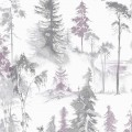 Tapeta 105827 las białe tło szare drzewa
